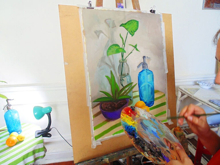 Fotografías del trabajo dentro del taller, Josefina Madariaga