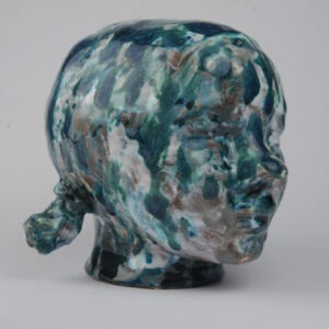 Manchas, cerámica esmaltada, 17 x 16 x 17 cm, Serie coleccionable, N° 10