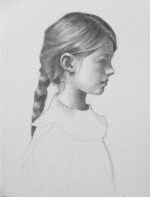 Niña Grafito sobre tela
