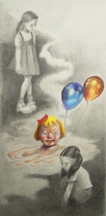 La Aparicion del Esrero Poi, grafito y lapices sobre papel, 21x-30-cm, 2022, Josefina Madariaga