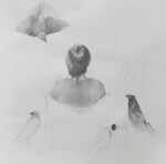 Los pájaros, Grafito sobre papel, Josefina Madariaga Los pájaros, Grafito sobre papel, Josefina Madariaga