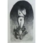Rosa mística Grafito sobre papel